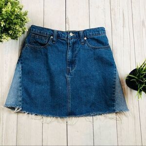 Madewell Rigid Denim A-Line Mini Skirt Size 27